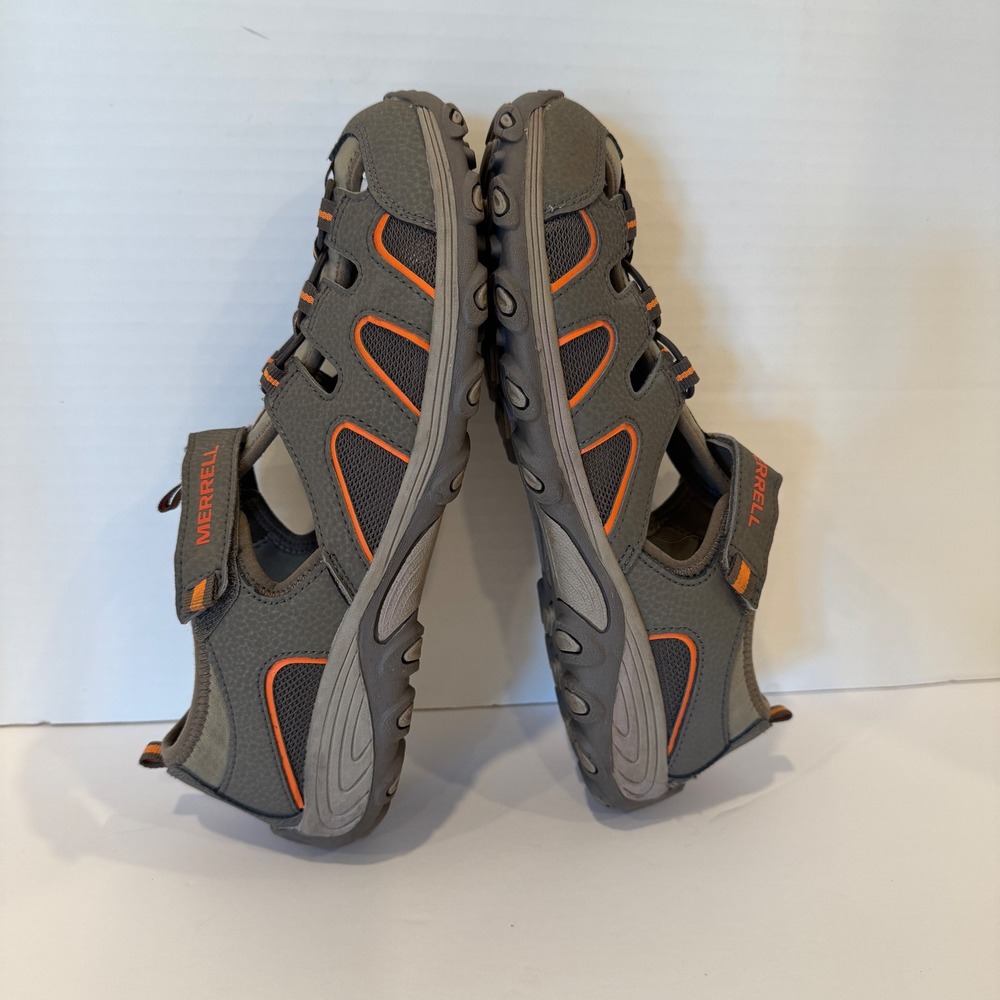 Merrell Water Sandals Hiking Outdoor Sport Shoes Men's Size 7M Gray Orange - Picture 8 of 10